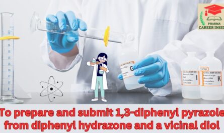 To prepare and submit 1,3-diphenyl pyrazole from diphenyl hydrazone and a vicinal diol.