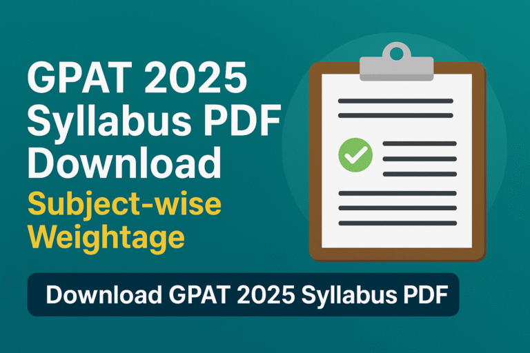 GPAT 2025 Syllabus PDF Download with Subject-wise Weightage