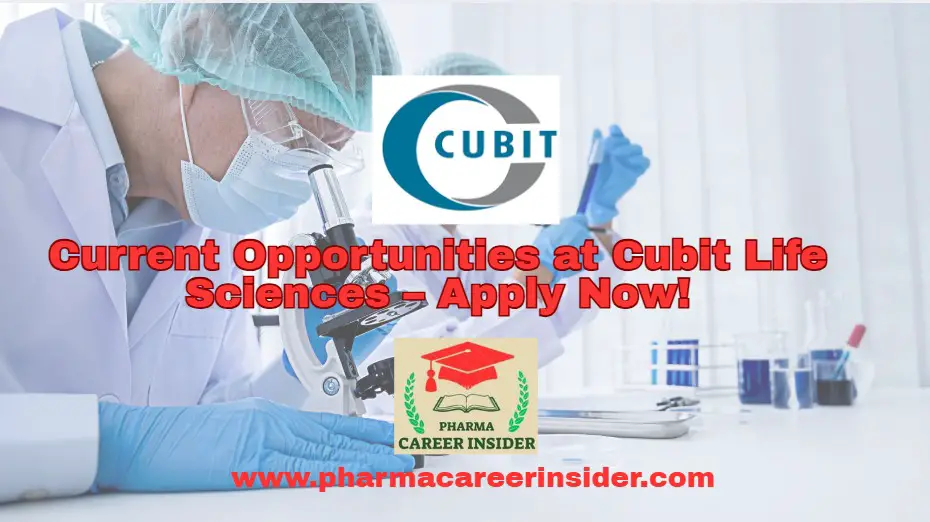 Current Opportunities at Cubit Life Sciences – Apply Now! 2 Current Opportunities at Cubit Life Sciences – Apply Now!