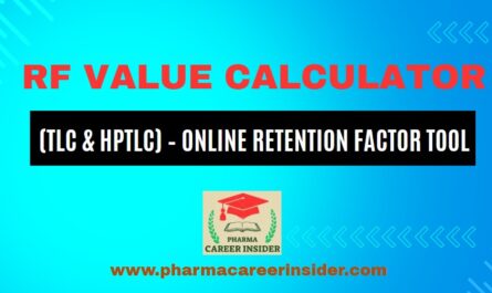Rf Value Calculator (TLC & HPTLC) – Online Retention Factor Tool
