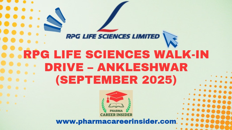 RPG Life Sciences Walk-In Drive – Ankleshwar (September 2025)
