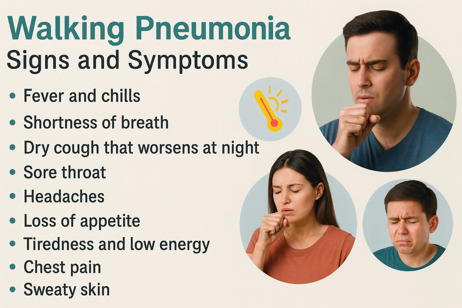 Walking Pneumonia signs and symptoms