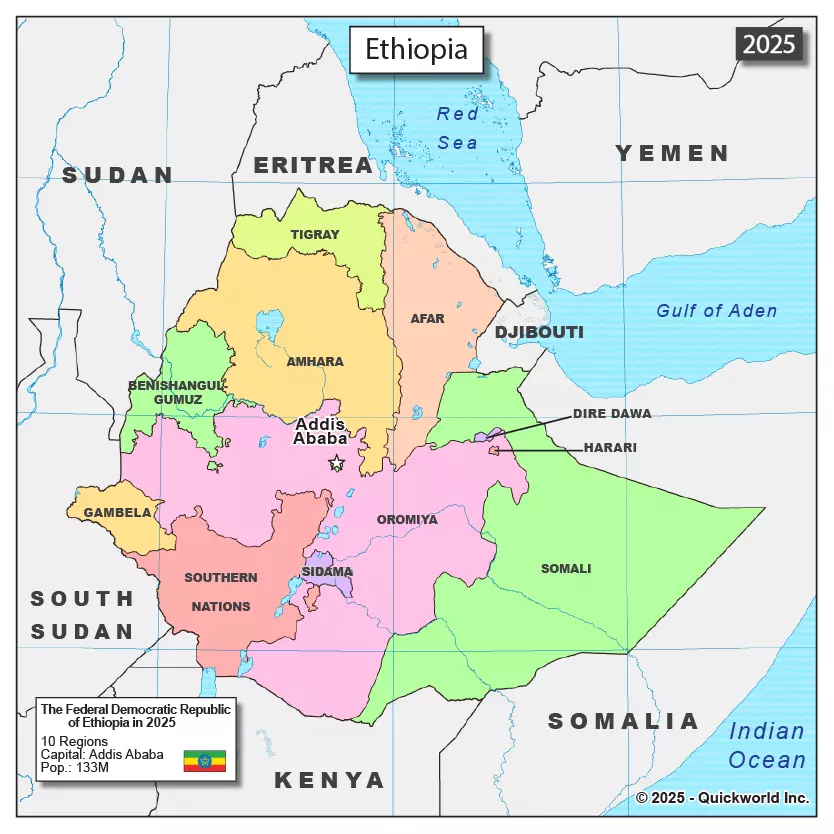 Map Showing 2025 Marburg Outbreak Location in Ethiopia