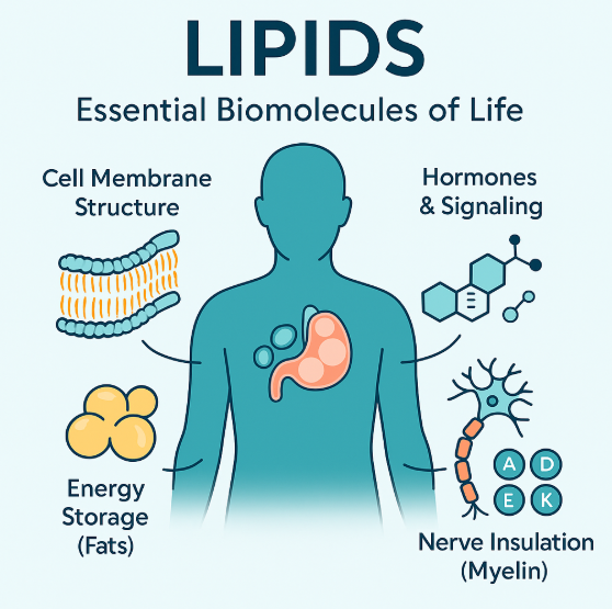 Lipids as essential biomolecules in the human body