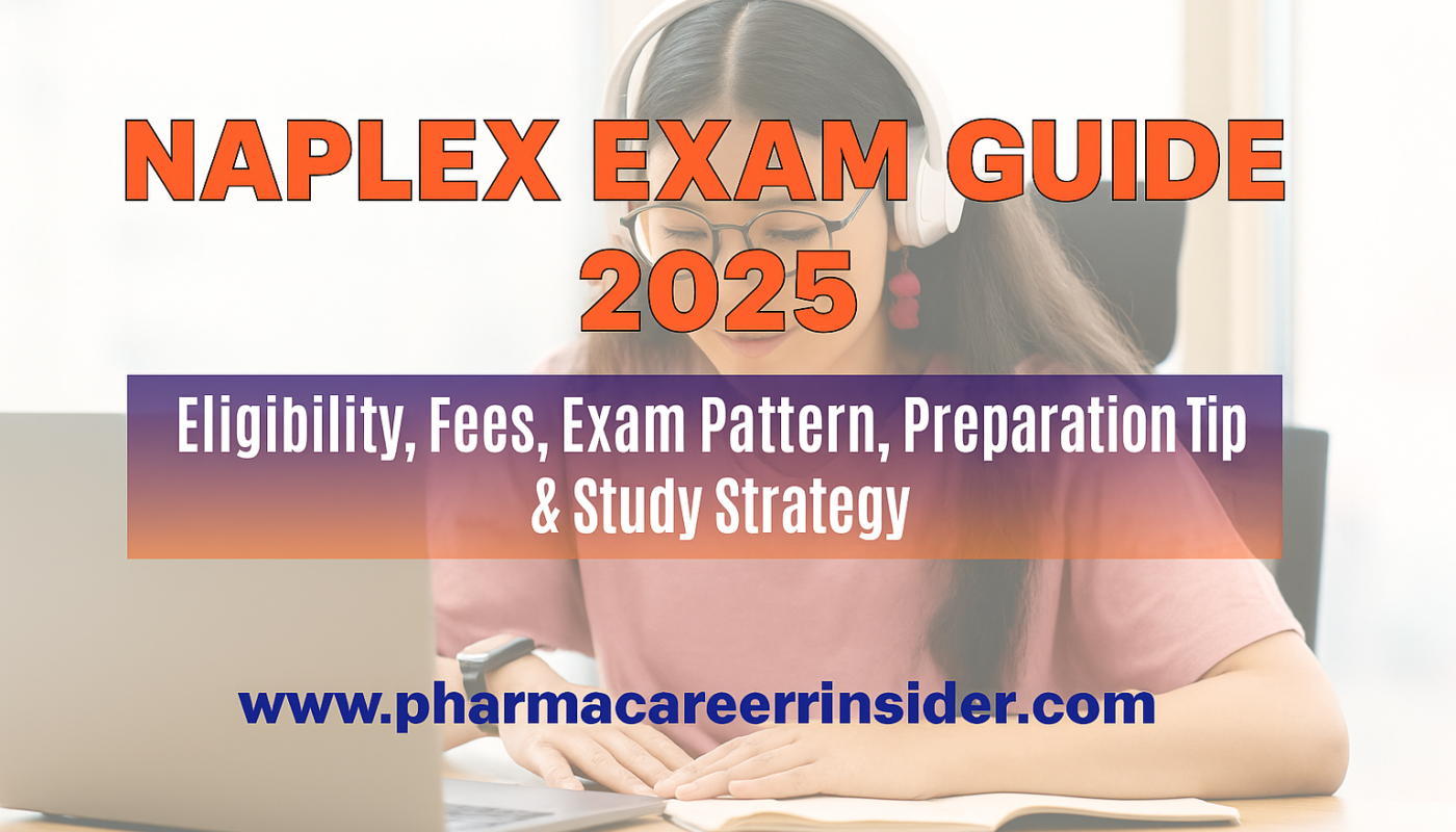 NAPLEX Exam Guide 2025 featured image with eligibility, fees, exam pattern, preparation tips and study strategy for pharmacists.